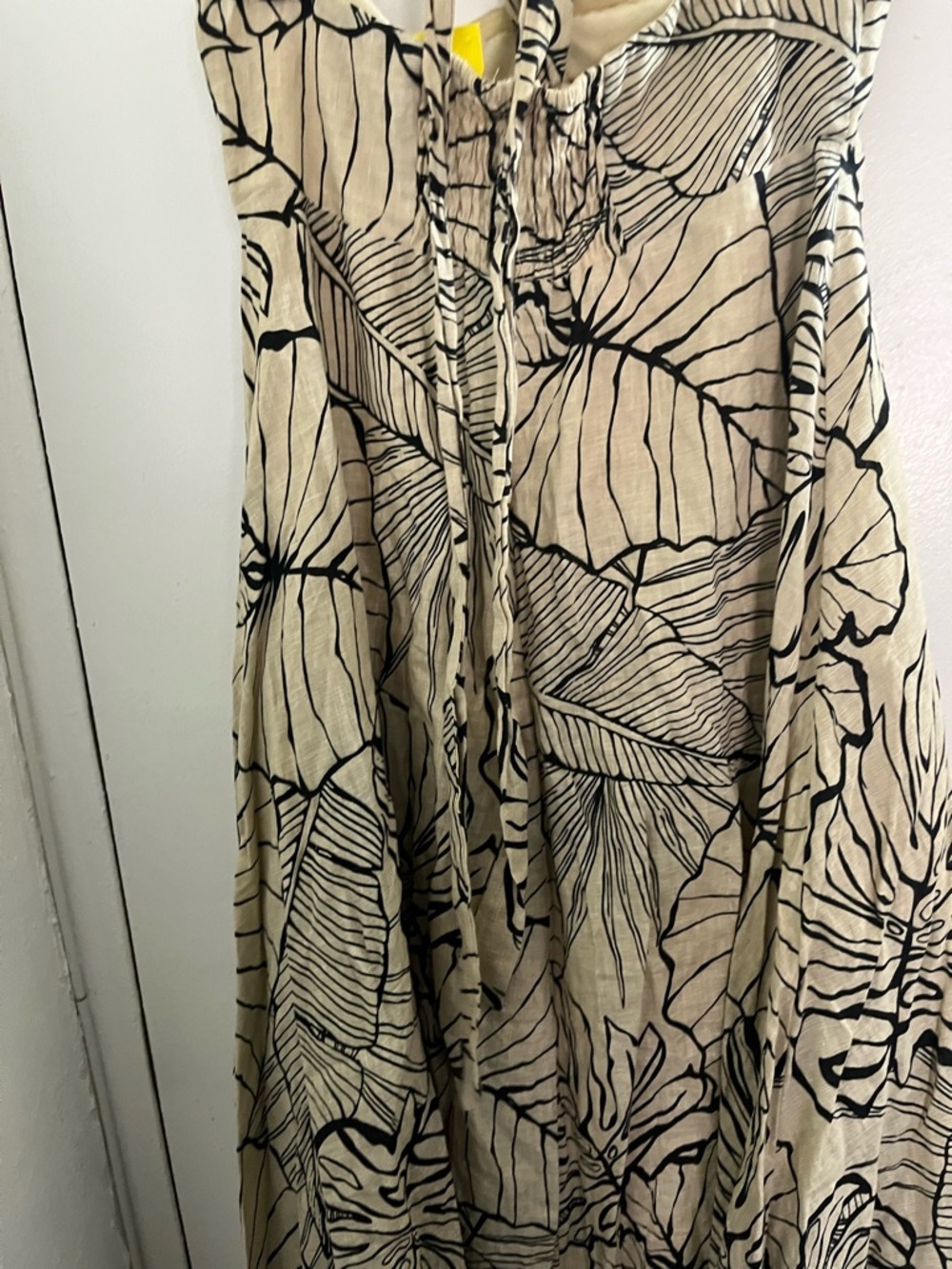 DISSH Beige Maxi Dress with Black Leaf Print - Picture 9 of 9